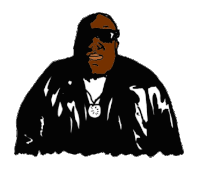 a drawing of a man wearing sunglasses and a white shirt