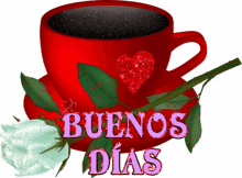 buenos dias good morning cup of coffee