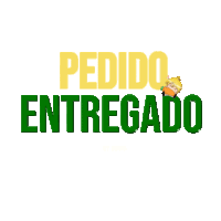 a logo that says pedido entregado in green and yellow