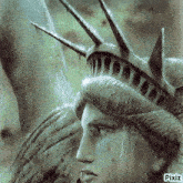 a picture of the statue of liberty has pixiz written on it