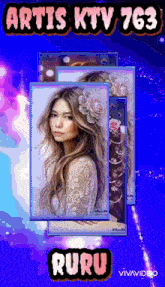 a poster for artis ktv 763 featuring a woman