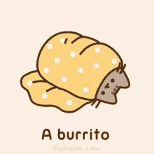 Burrito Pusheen GIF - Burrito Pusheen Cozy GIFs