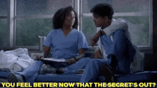 Greys Anatomy Simone Griffith GIF - Greys Anatomy Simone Griffith You Feel Better Now That The Secrets Out GIFs