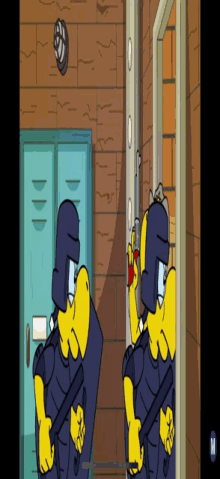 a cartoon of bart simpson with a shield and a gun