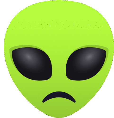Sad Alien Sticker
