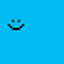 Blue Smiley Face Jumping On Blue GIF - Blue Smiley Face Jumping On Blue Pixel Art GIFs
