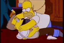 the simpsons homer fight