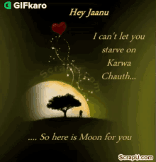 I Cant Let You Starve On Karwa Chauth Gifkaro GIF - I Cant Let You Starve On Karwa Chauth Gifkaro Here Is The Moon For You GIFs
