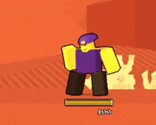 a cartoon character is swinging a baseball bat at a ball .