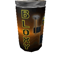 a container with the word bloxx on it