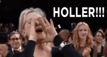 Holler GIF - Meryl Streep Holler Shouting GIFs