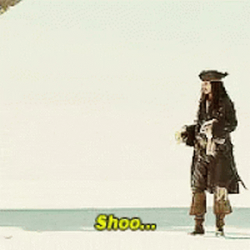 Jack Sparrow Shoo GIF - Jack Sparrow Shoo Go Away - Discover & Share GIFs