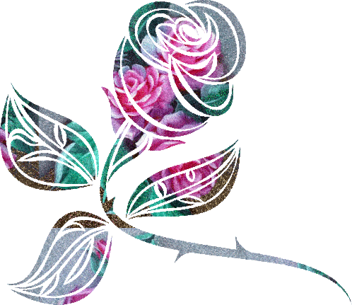 A Tiéd Rose Sticker - A Tiéd Rose Flower Stickers