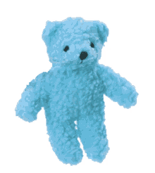 bear stuffed blue bear wave hi