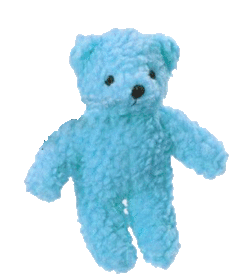 Bear Stuffed Sticker - Bear Stuffed Blue Bear Stickers