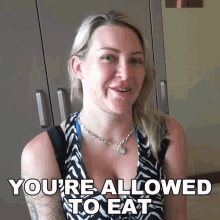 Youre Allowed To Eat Tracy Kiss GIF - Youre Allowed To Eat Tracy Kiss You May Eat GIFs