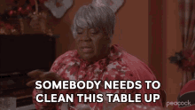 Somebody Needs To Clean This Table Up 30rock GIF - Somebody Needs To Clean This Table Up 30rock Clean This Mess Up GIFs