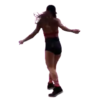 a colorful silhouette of a woman dancing with a white background