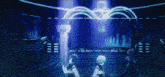 a couple of anime characters are standing next to each other in a dark room