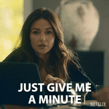 Just Give Me A Minute Maya Stern GIF - Just Give Me A Minute Maya Stern Fool Me Once GIFs