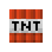 a tnt logo that looks like a minecraft bomb