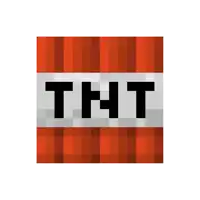 a tnt logo that looks like a minecraft bomb