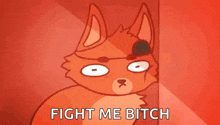 a cartoon of a cat with blood coming out of its mouth .