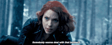 Black Widow Somebody Wanna Deal With That Bunker GIF - Black Widow Somebody Wanna Deal With That Bunker Bunker GIFs