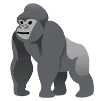 a cartoon gorilla with a serious look on its face