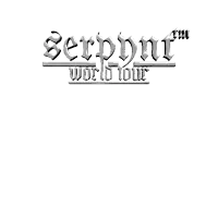 a 3d rendering of the word serpient world tour on a white background