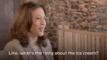 Whats The Thing About Ice Cream He Loves Ice Cream GIF - Whats The Thing About Ice Cream He Loves Ice Cream Kamala Harris GIFs