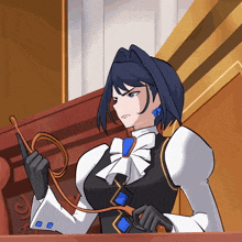 a cartoon of a woman holding a whip