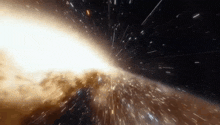 a space ship is flying through a black hole in the middle of space .