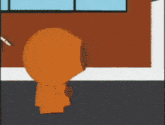 a cartoon character named kenny from south park stands in front of a window