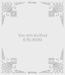 a blue and white invitation that says you are invited 11.20.20