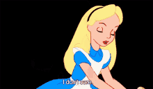 Alice Alice In Wonderland GIF - Alice Alice In Wonderland I Dont Care GIFs