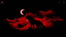 Blood Moon And Blood Wolf GIF
