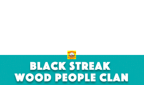 Navamojis Black Streak Wood People Clan Sticker - Navamojis Black Streak Wood People Clan Stickers