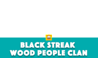 Navamojis Black Streak Wood People Clan Sticker