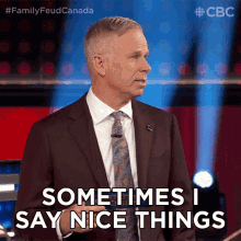 Sometimes I Say Nice Things Family Feud Canada GIF - Sometimes I Say Nice Things Family Feud Canada I Say Nice Things From Time To Time GIFs