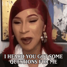 I Heard You Got Some Questions For Me Cardi B GIF - I Heard You Got Some Questions For Me Cardi B Elle GIFs