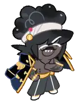 a cartoon character with a mustache and a bandana on his head
