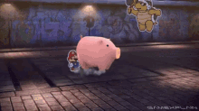 Break Dancing Piggy Bank With Mario GIF - Break Dancing Dancing Piggy Bank GIFs