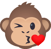 Monkey Blow Kiss Monkey Sticker