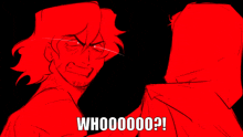 a drawing of a man screaming and the words whooooohm