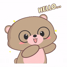baby brown bear hi hello