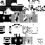 a black and white image of a minecraft skin