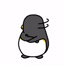 penguin big eye sulking not talking offended