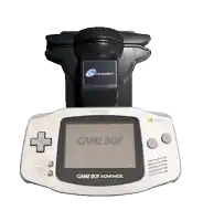 a game boy advance with a nintendo controller attached