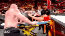 Brock Lesnar Pushes GIF - Brock Lesnar Pushes Roman Reigns GIFs